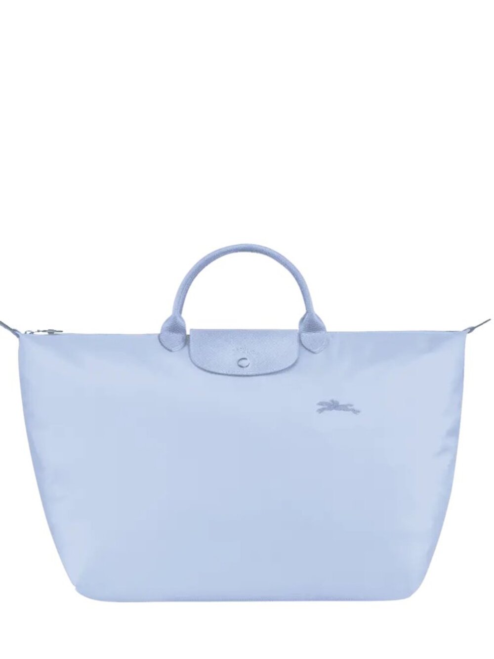Longchamp Le Pliage Green Large Travel Bag in Sky Blue